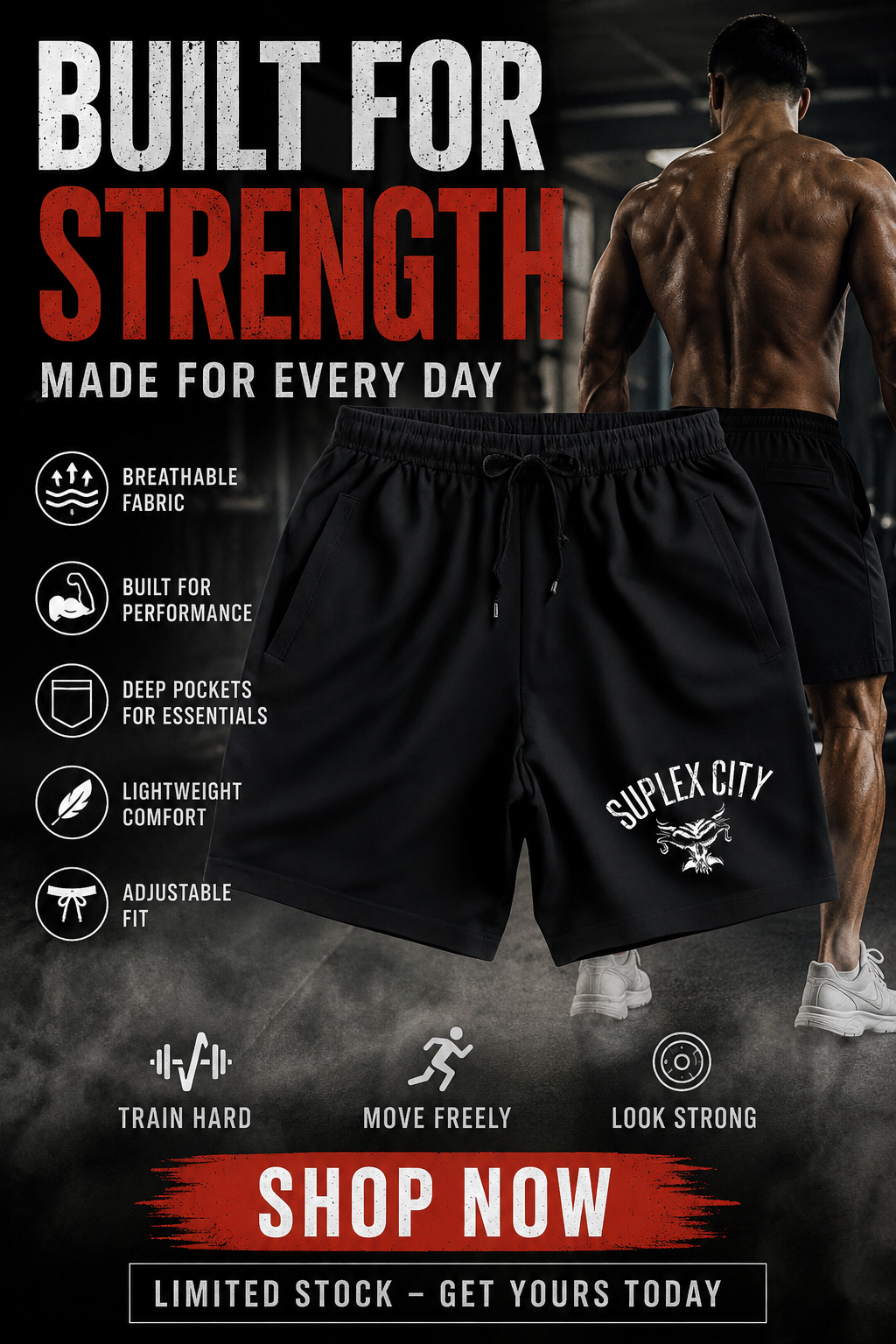 Brock Lesnar Suplex City Shorts
