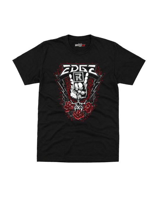 Hardcore wrestling inspired black graphic T-shirt back view | WrestleHub