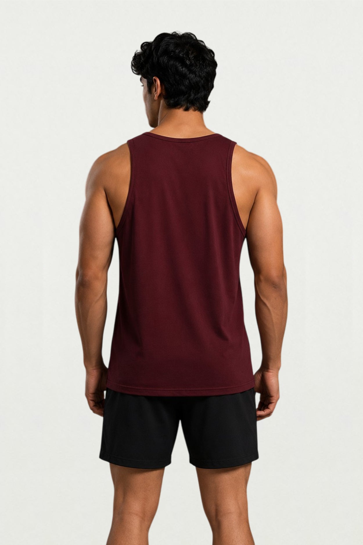 Maroon Gym Vest for Men with Athletic Fit and Breathable Fabric
