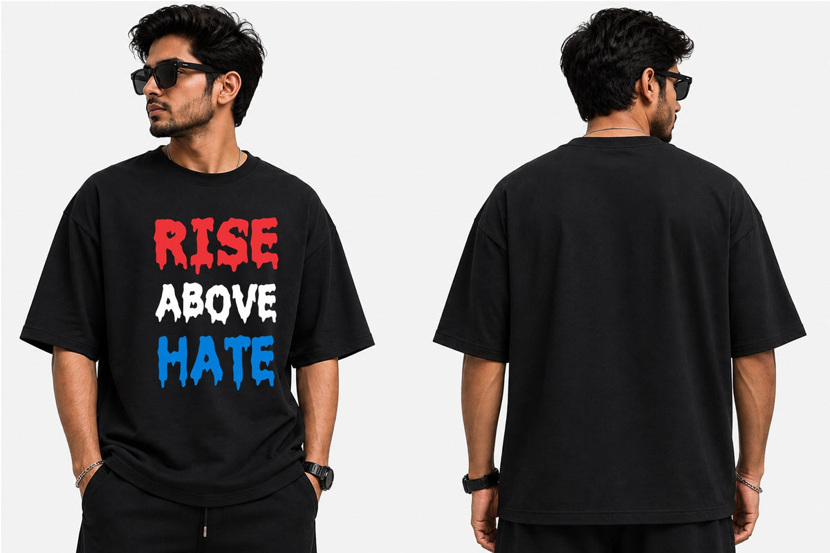 Rise Above Hate Graphic T-Shirt | Motivational Streetwear