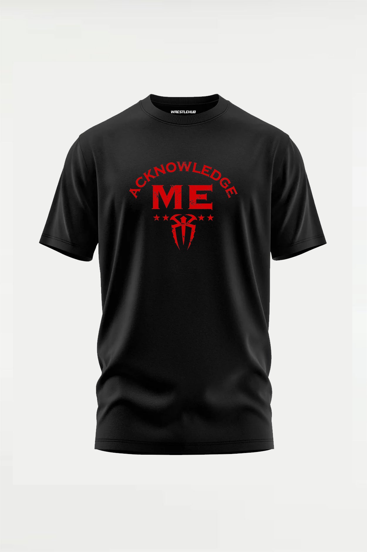 Acknowledge Me Custom T-Shirt by WrestleHub featuring premium wrestling-inspired graphic design, oversized fit, heavyweight cotton fabric, and streetwear style for wrestling fans in India.