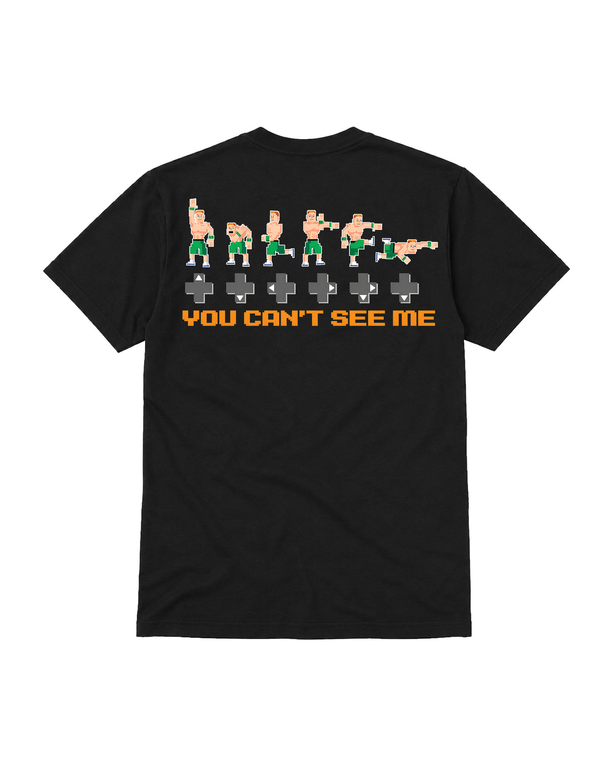 Cena gaming style wrestling inspired premium cotton graphic t-shirt back view | WrestleHub India