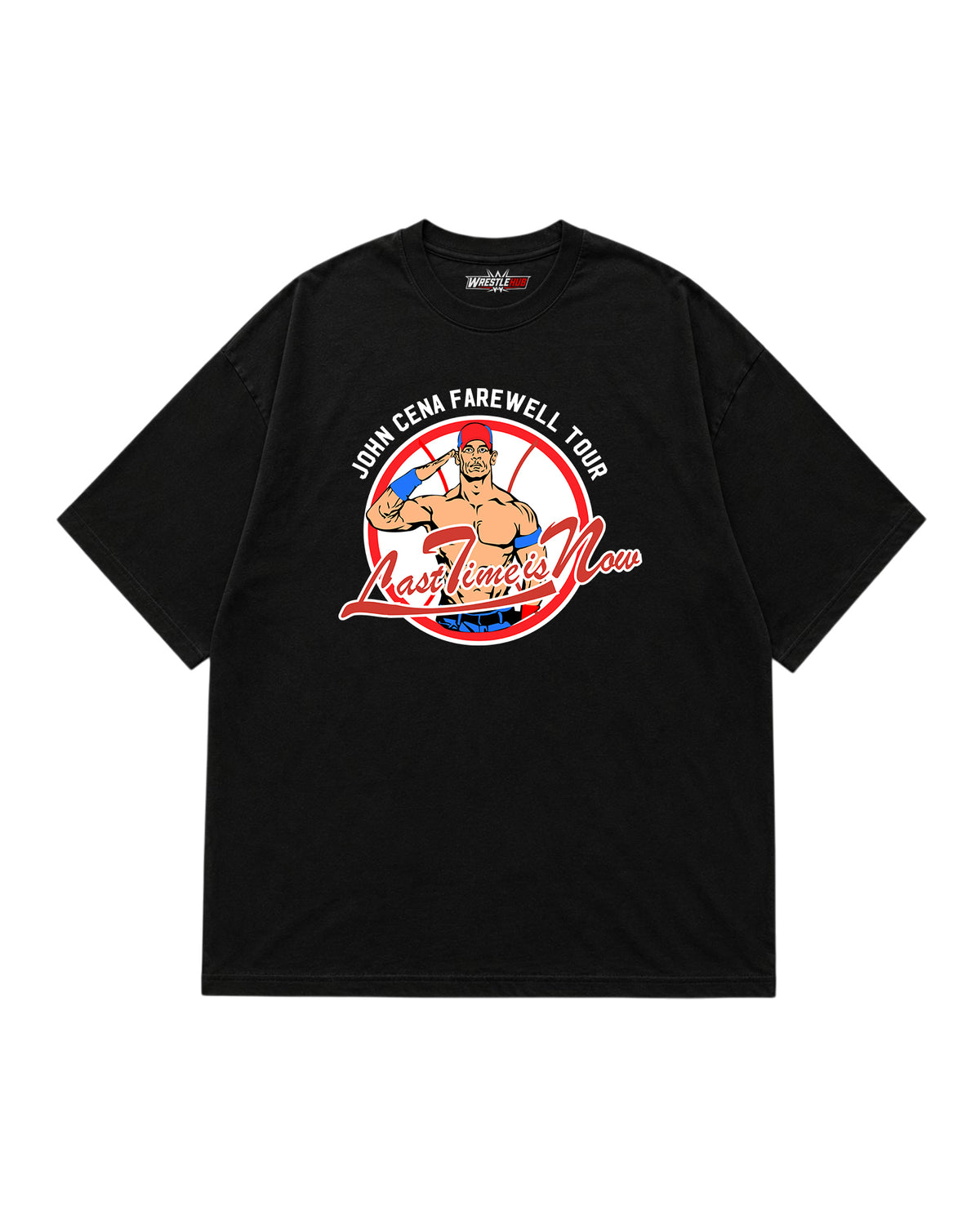 Last Time Is Now wrestling inspired farewell graphic t-shirt front with retro athlete artwork