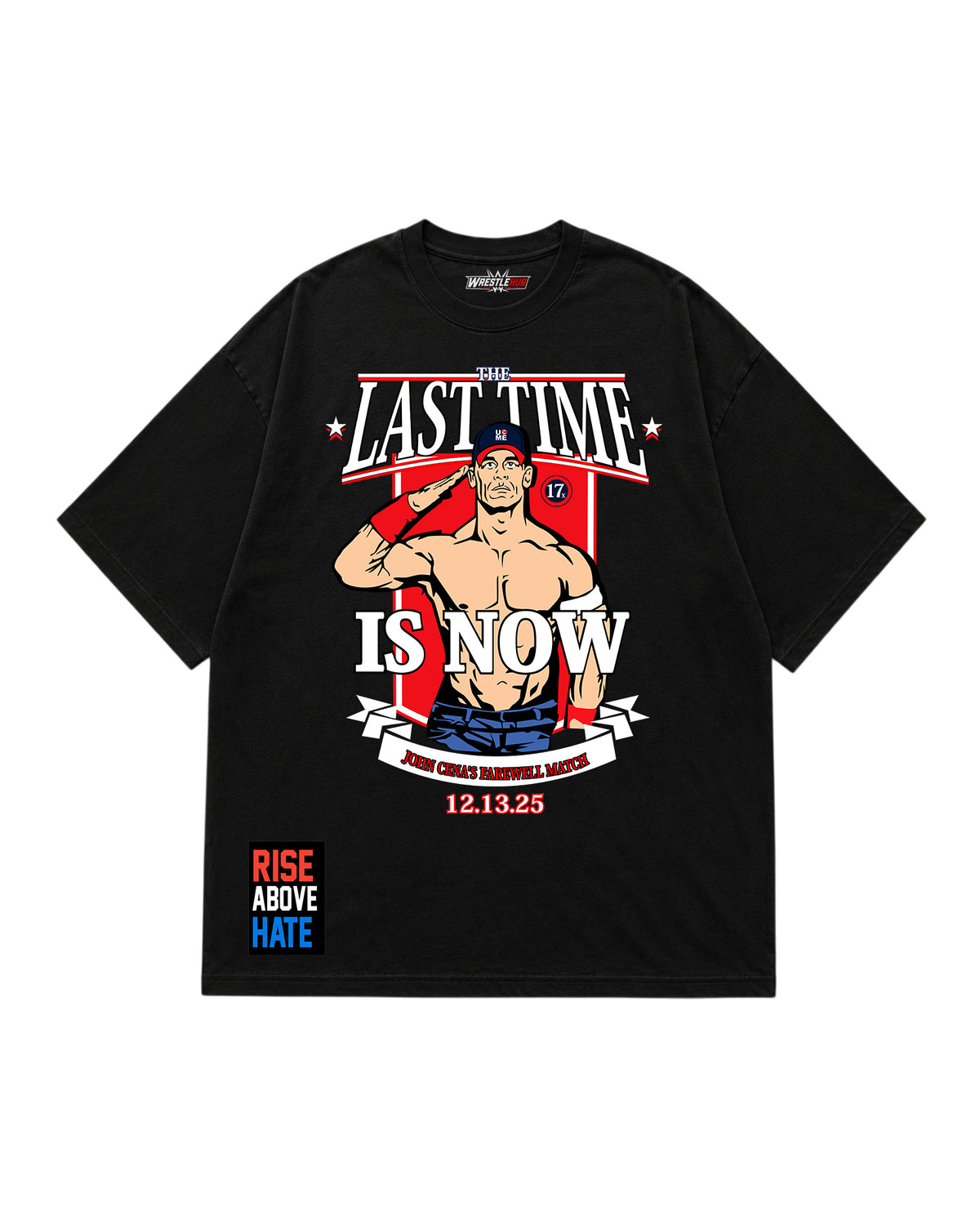 Last Time Is Now wrestling inspired graphic t-shirt front with retro athlete artwork