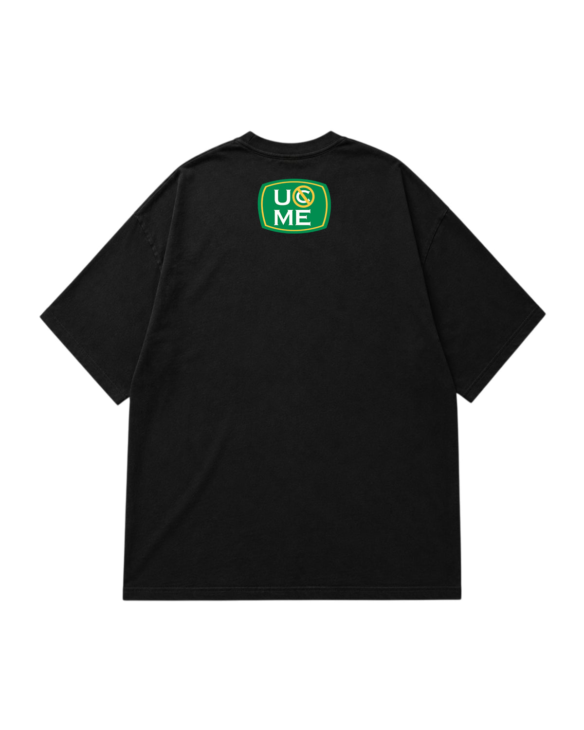 Respect Earn It wrestling inspired black t-shirt back print with green and yellow emblem