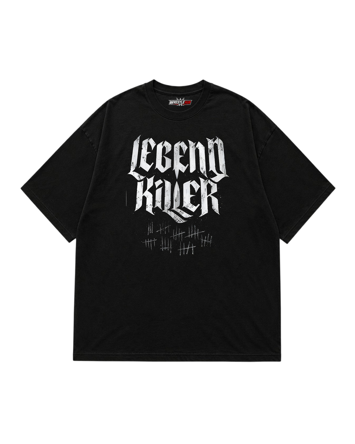 RKO Legend Killer wrestling inspired graphic T-shirt with bold typography and athletic artwork front view | WrestleHub India