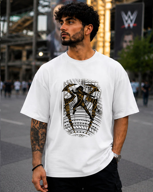 Roman Reigns Tribal Logo T-Shirt – Premium Wrestling Inspired Cotton T-Shirt for Men by WrestleHub.in