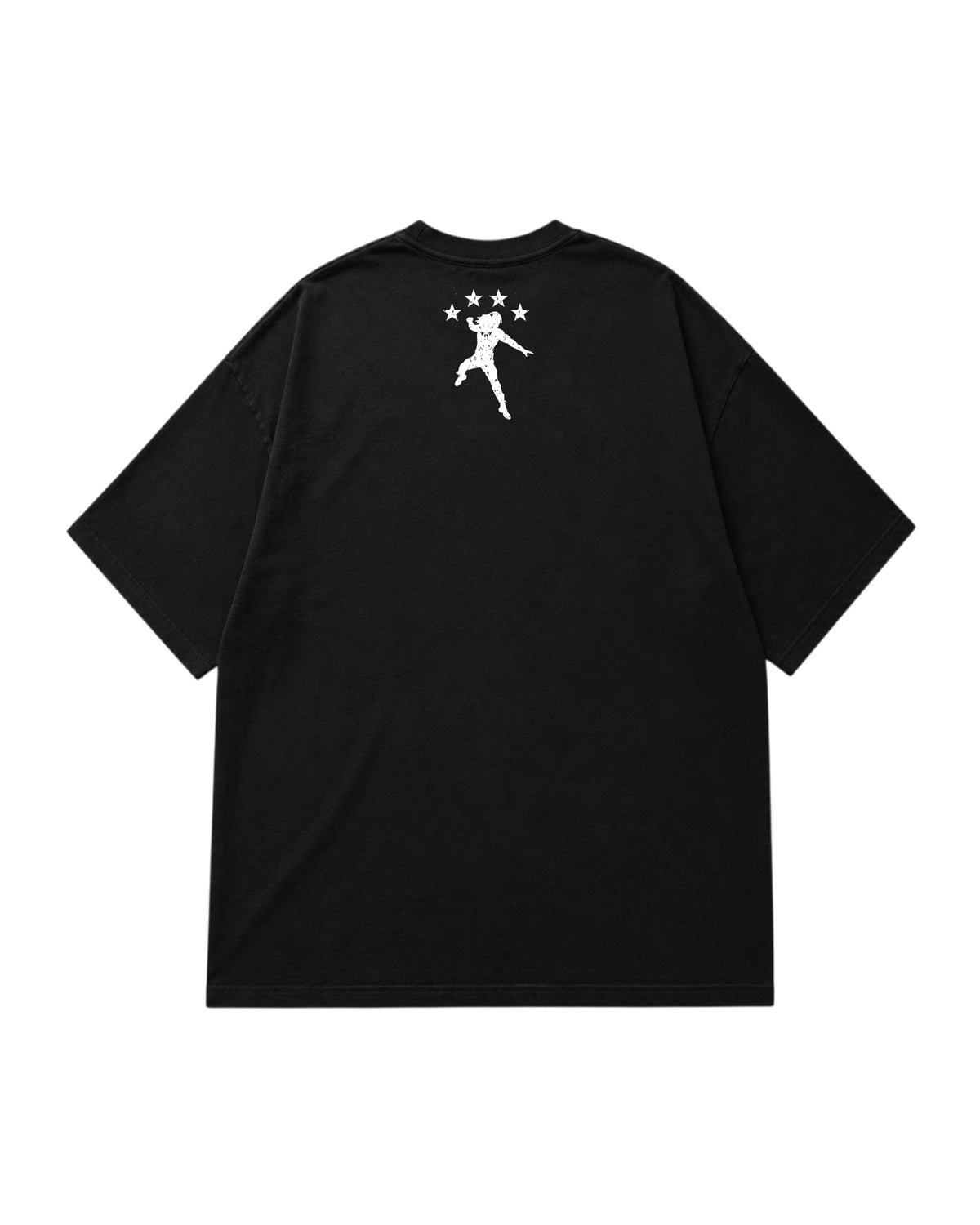 Show Up and Win wrestling inspired oversized cotton graphic T-shirt back view | WrestleHub India