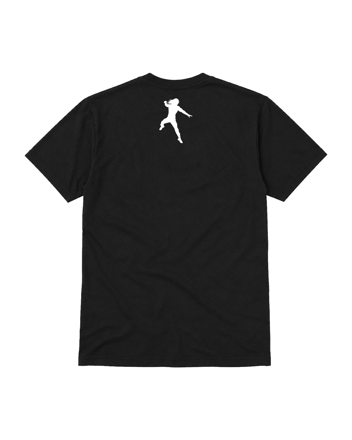 Show Up & Win wrestling inspired black T-shirt with minimalist athletic silhouette back graphic | WrestleHub